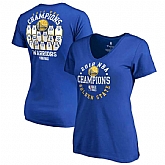 Women Golden State Warriors Fanatics Branded 2018 NBA Finals Champions Elevate the Game Jersey Roster T-Shirt Royal,baseball caps,new era cap wholesale,wholesale hats